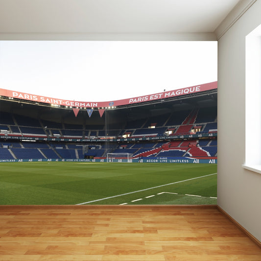 Paris Saint-Germain F.C. Full Wall Mural - Corner of Stadium
