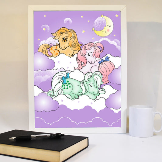 My Little Pony Print - Purple Clouds Design