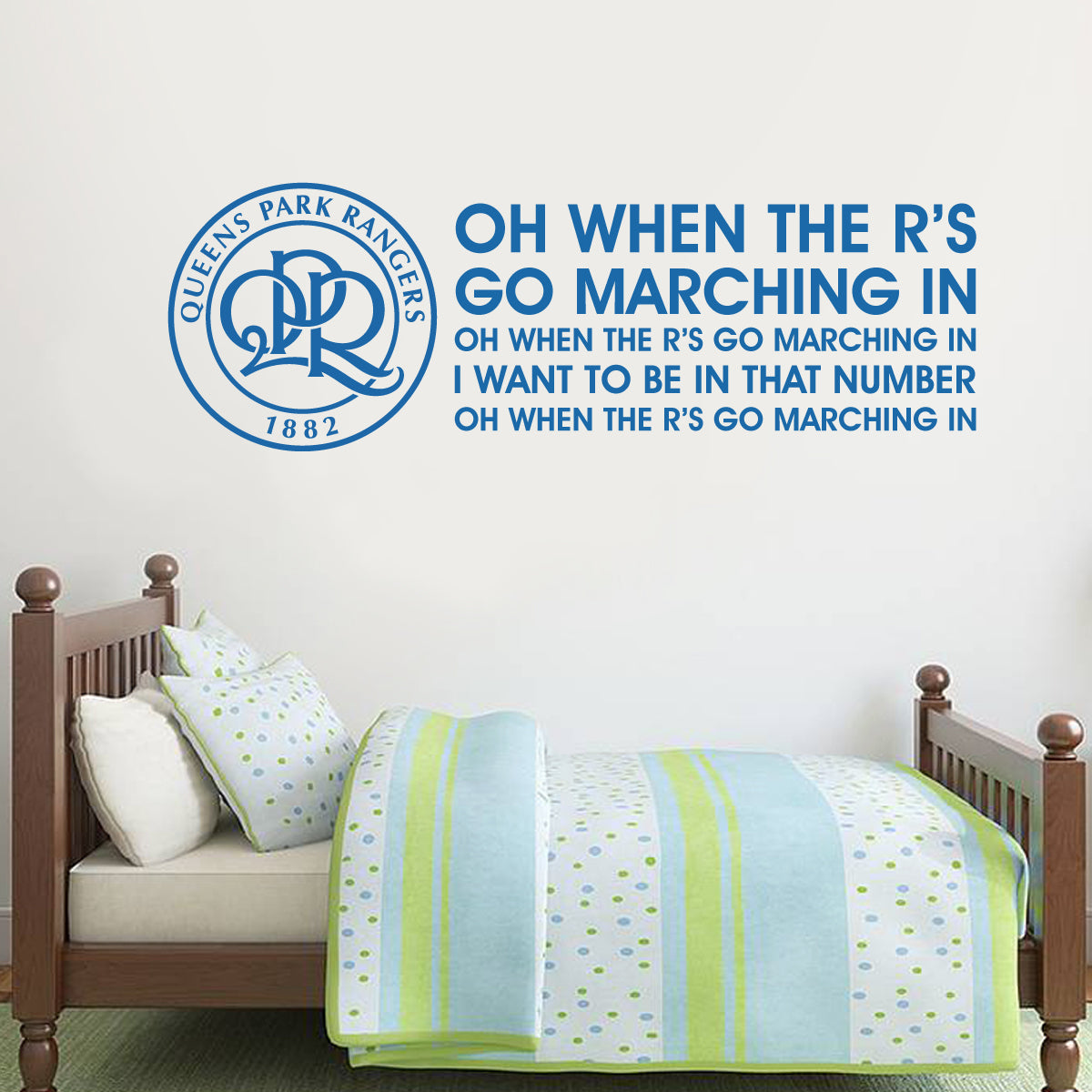 Queens Park Rangers Crest Song Wall Sticker Vinyl