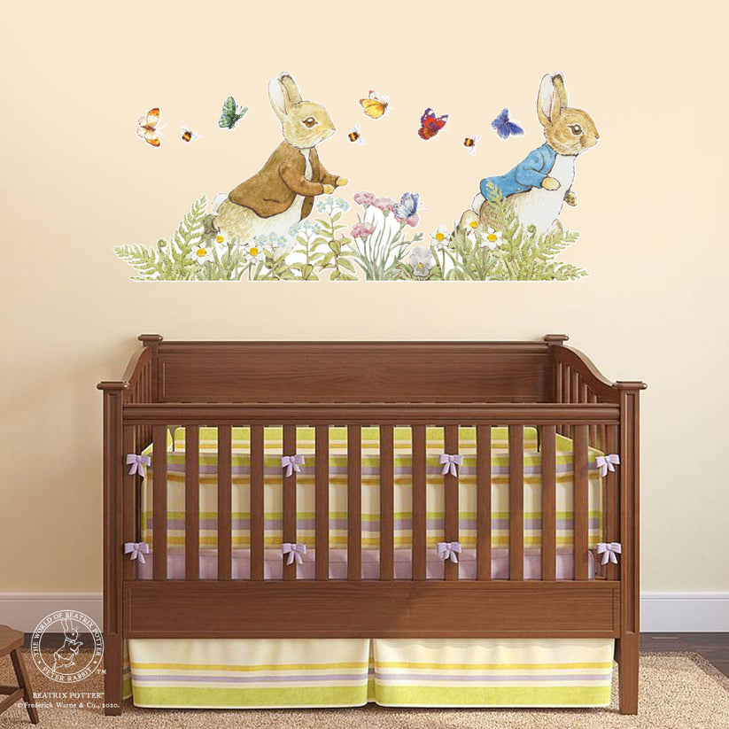 Peter Rabbit Wall Sticker Rabbits Butterflies Flowers www.themed.co.uk