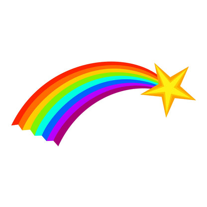 Rainbow Wall Sticker - Rainbow Shooting Star