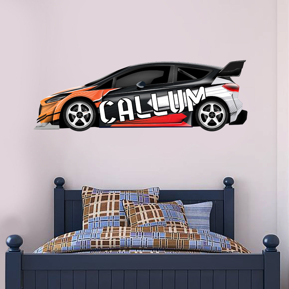 Rally Car Personalised Name Wall Sticker – www.themed.co.uk