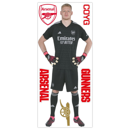 Arsenal FC - Aaron Ramsdale 23-24 Player Wal Sticker + Gunners Decal Set