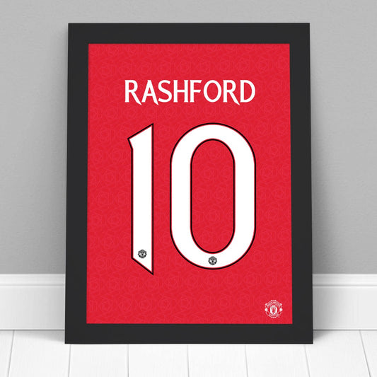Manchester United FC Print - Rashford Shirt Design Poster