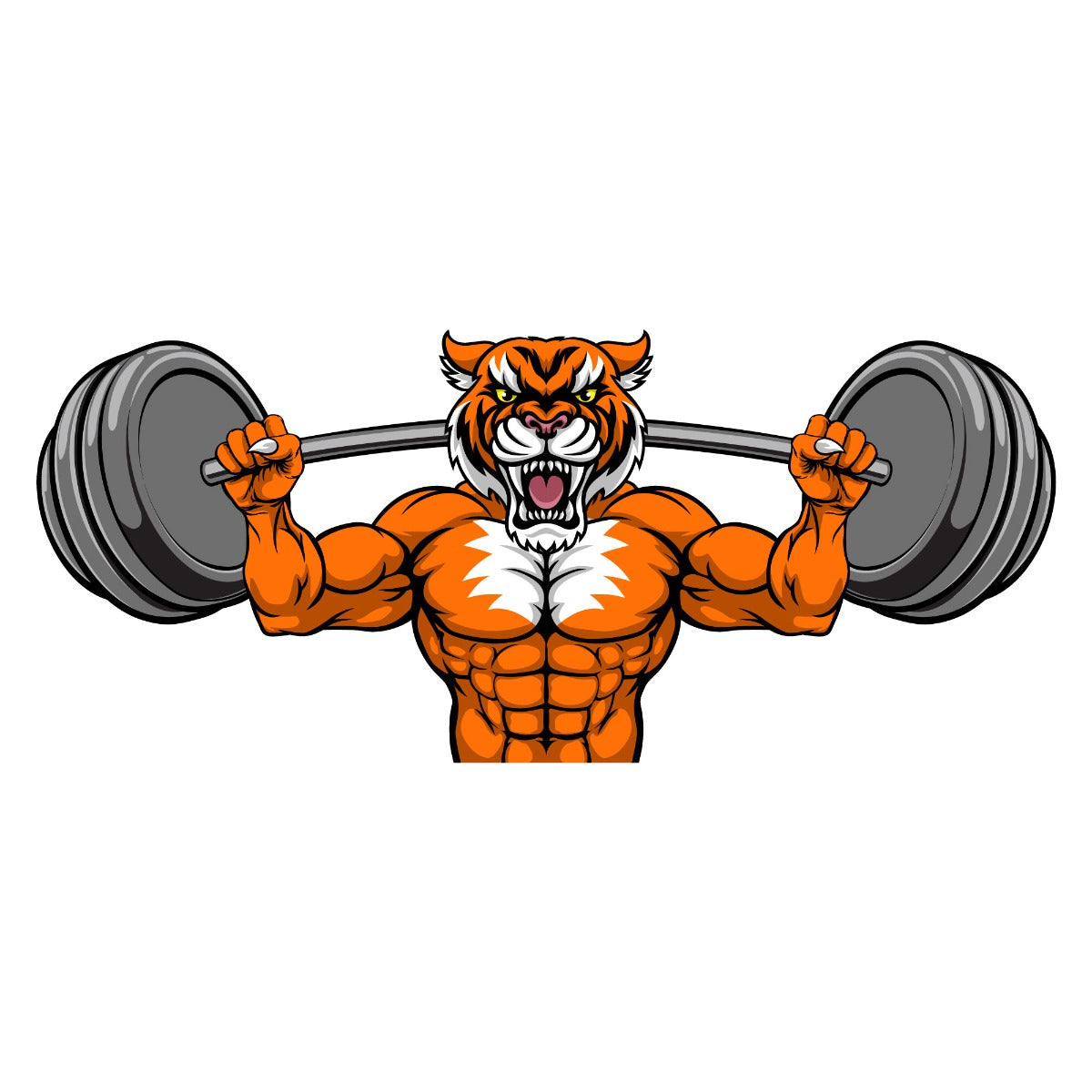 Gym Wall Sticker - Ripped Animal Barbell