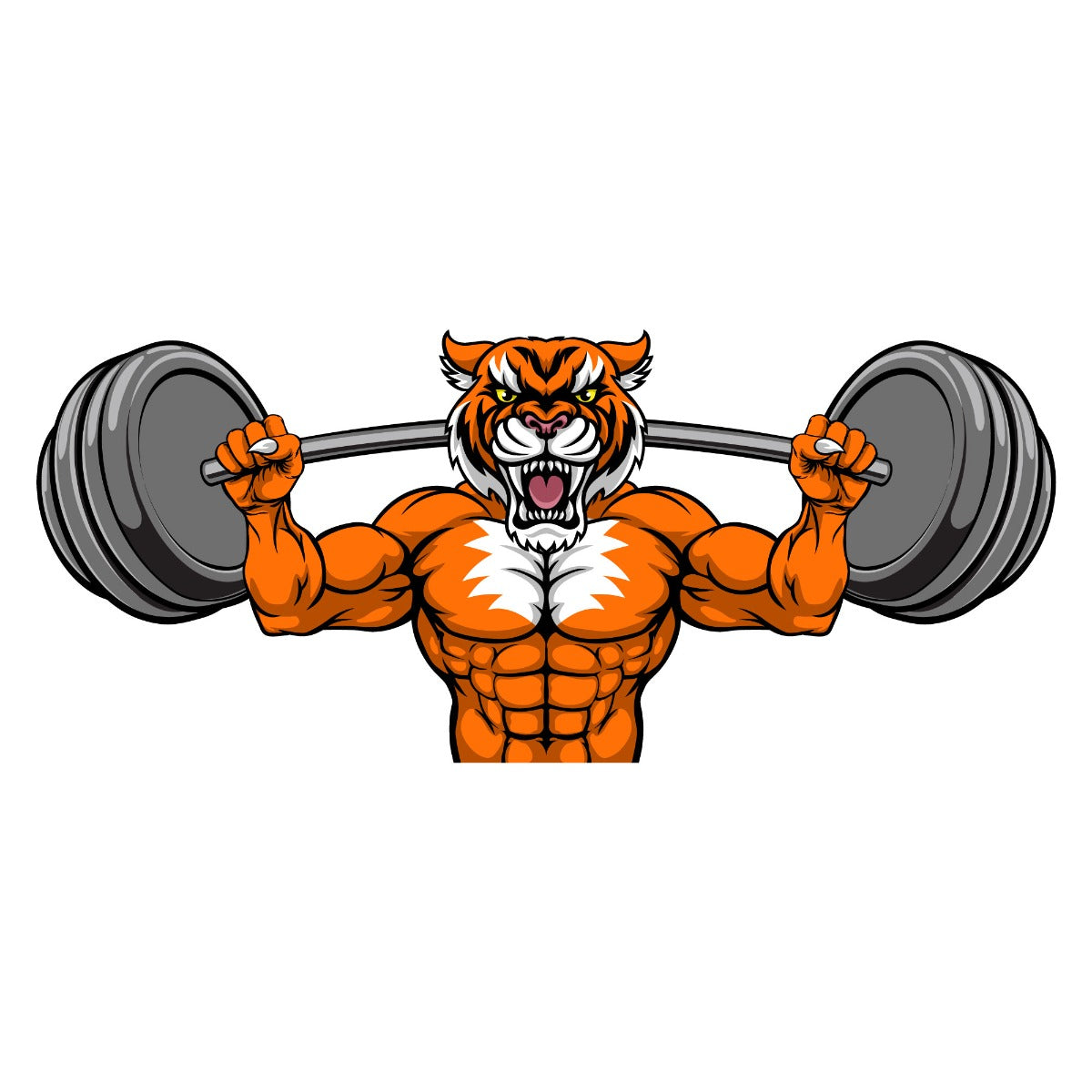 Gym Wall Sticker - Ripped Animal Barbell
