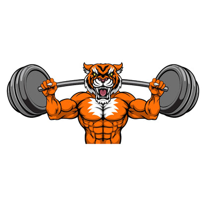 Gym Wall Sticker - Ripped Animal Barbell