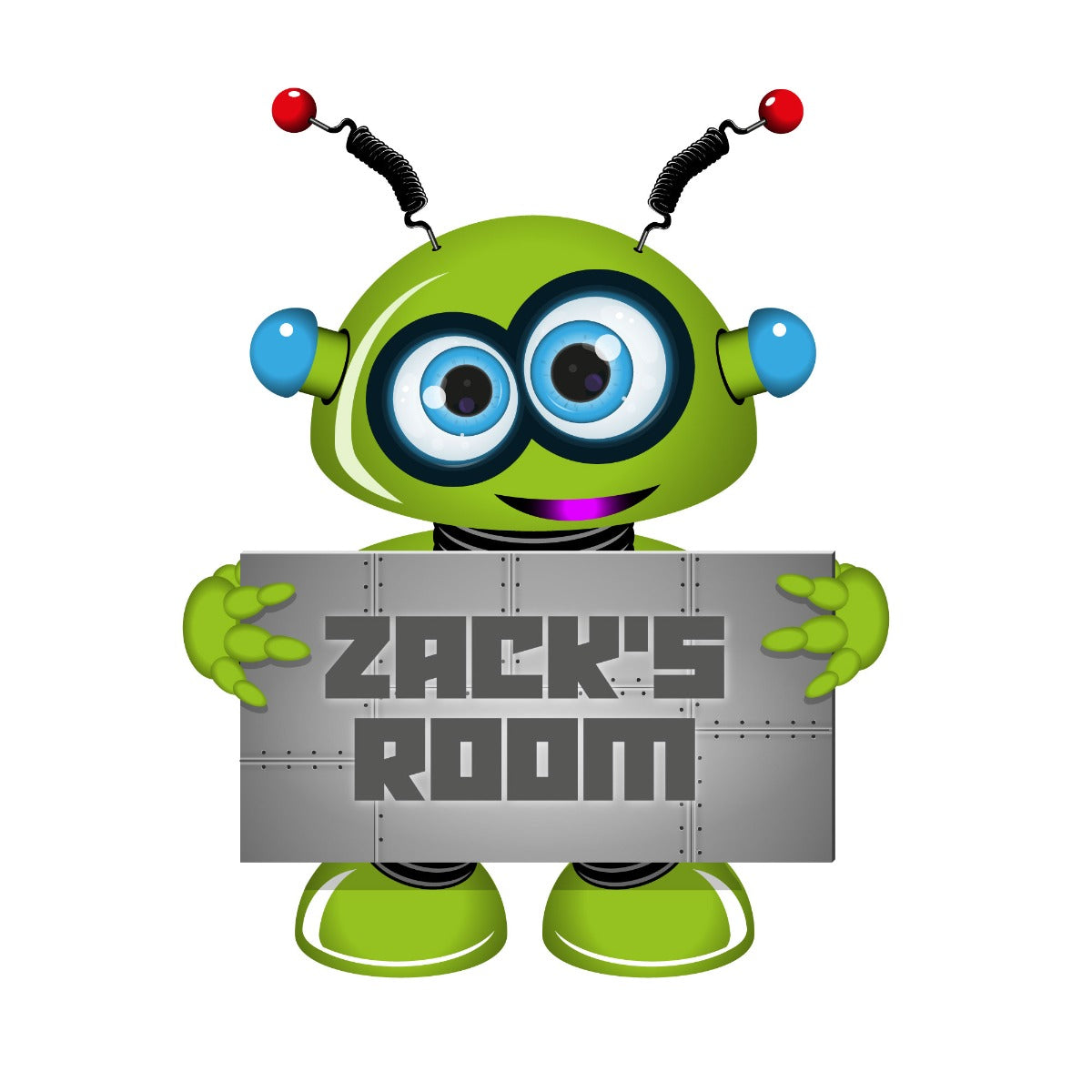 Space Wall Sticker - Robot Alien Personalised Name