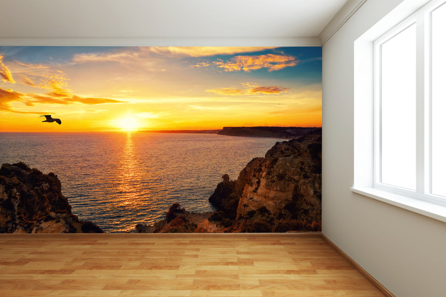 Coastline Sunset Wall Mural