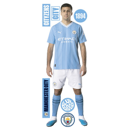 Manchester City FC - Rodri 23/24 Player Decal + Bonus Wall Sticker Set