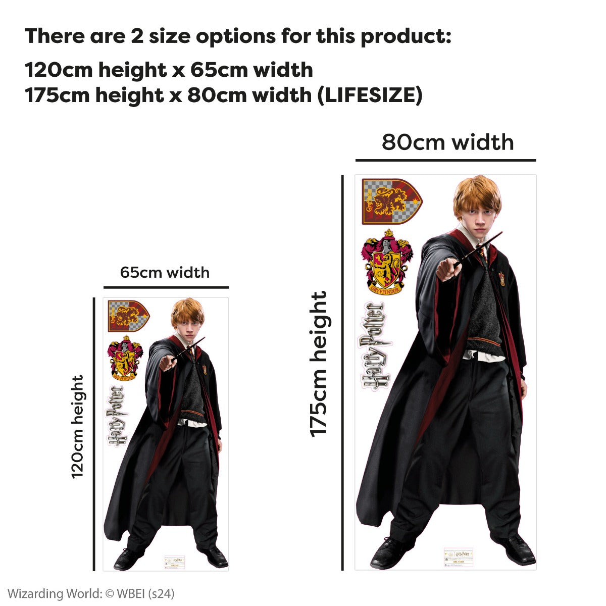 HARRY POTTER Wall Sticker - Ron Weasley 5th Year Cut Out Wall Decal Wizarding World Art