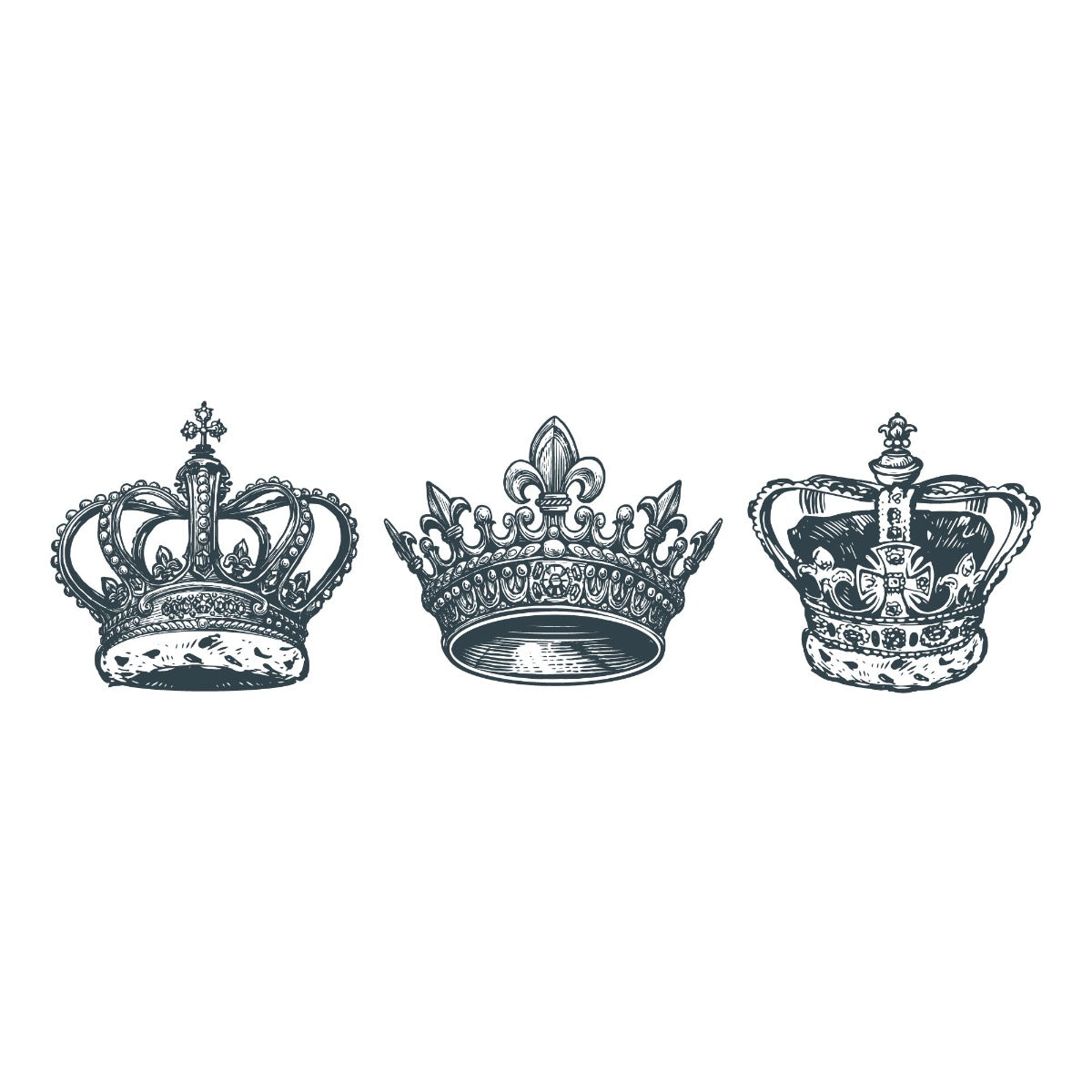 King Charles Coronation Royal Crown Wall Sticker Set
