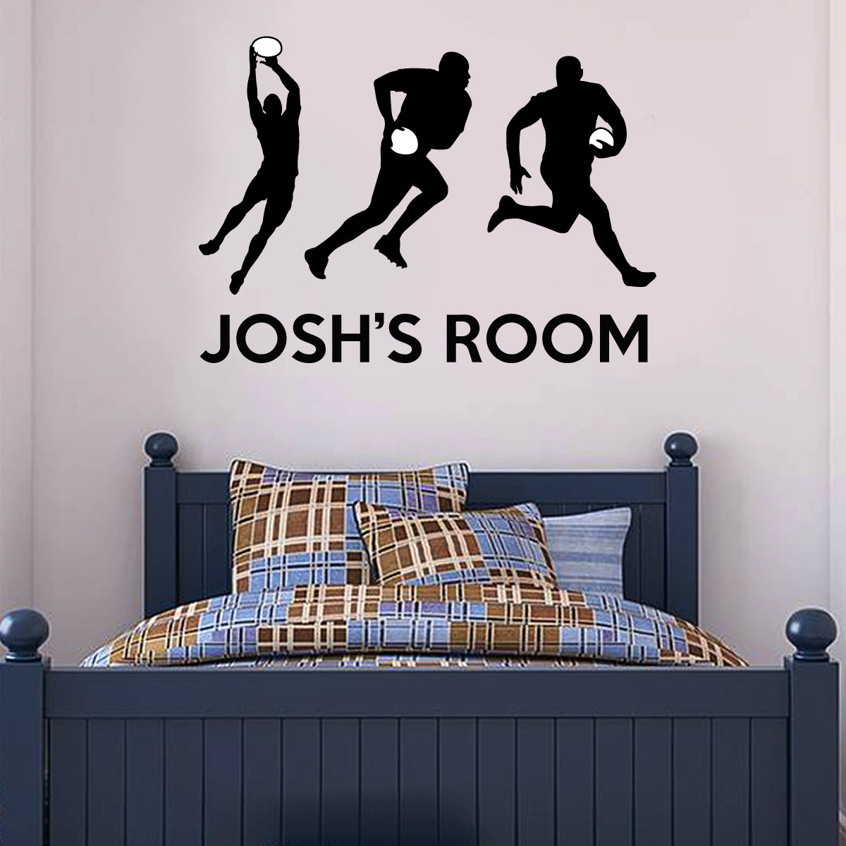 Rugby Players & Name Wall Sticker – www.themed.co.uk
