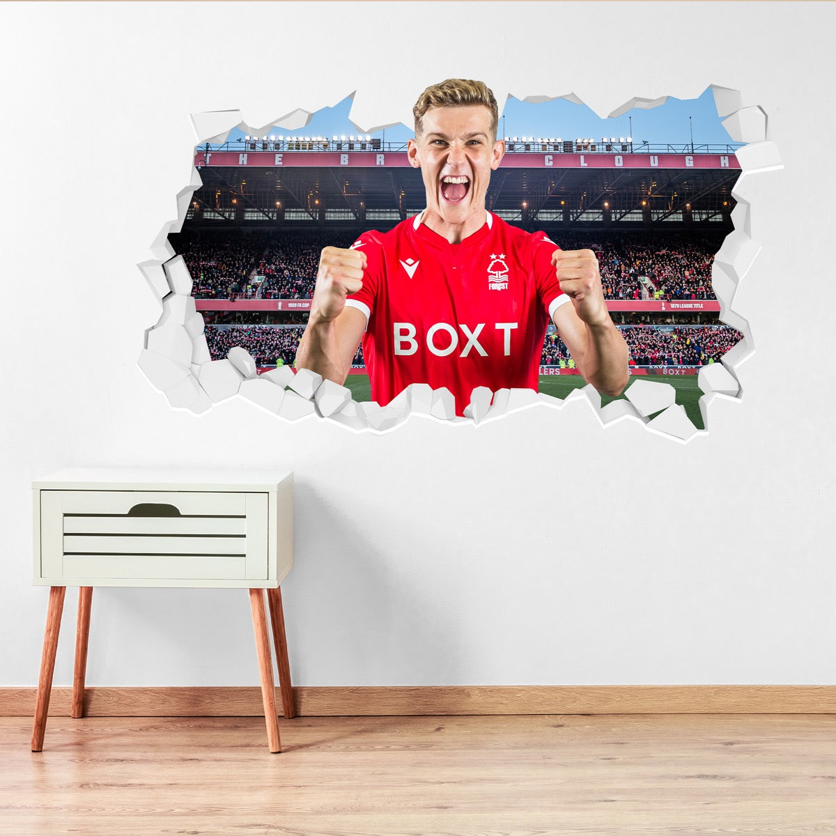 Nottingham Forest FC - Ryan Yates Broken Wall Sticker