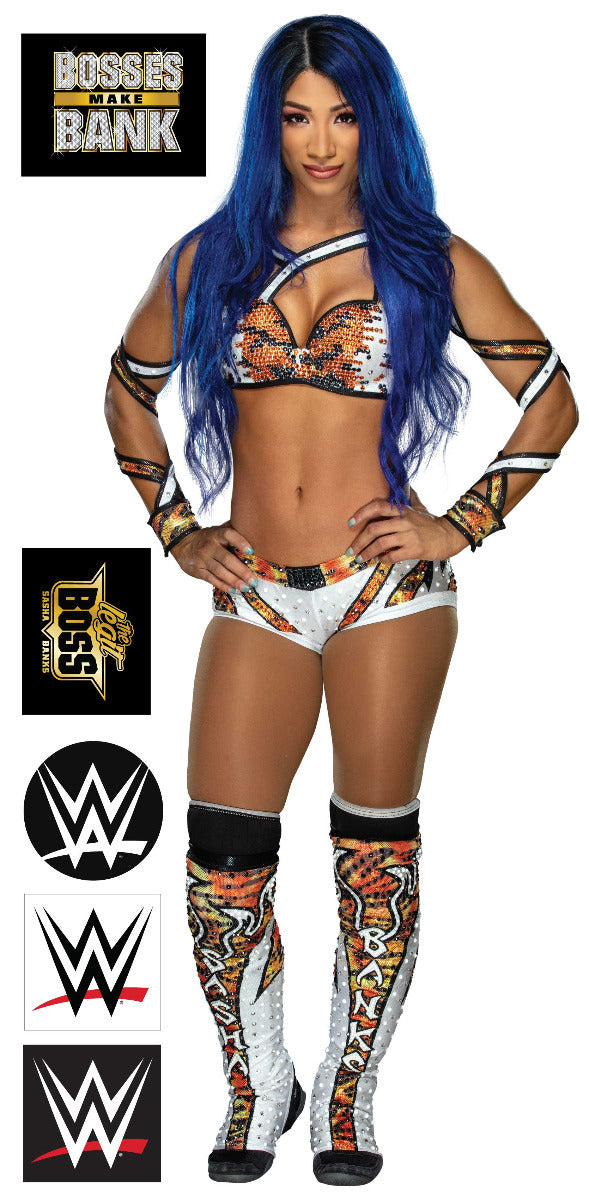 WWE - Sasha Banks Wrestler Decal + Bonus Wall Sticker Set