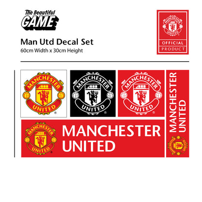 Manchester United F.C. - Crest and Club Name Wall Sticker