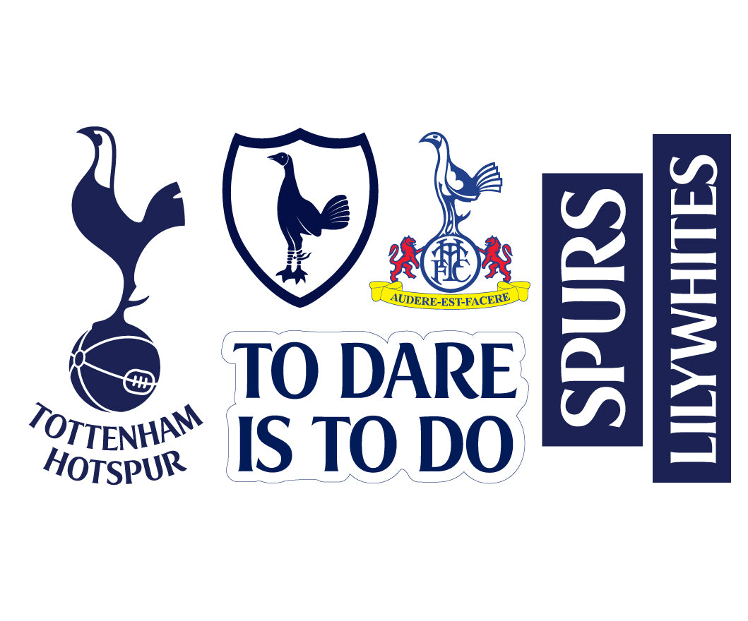 Tottenham Hotspur Football Club - Personalised Ball & Name Wall Decal  + Spurs Wall Sticker Set
