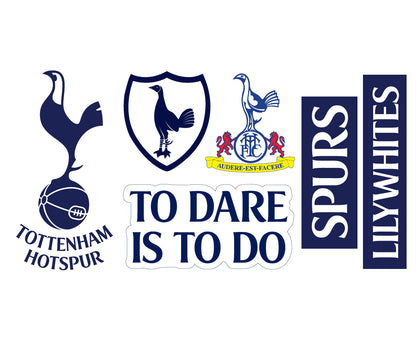 Tottenham Hotspur Football Club - Personalised Ball & Name Wall Decal  + Spurs Wall Sticker Set