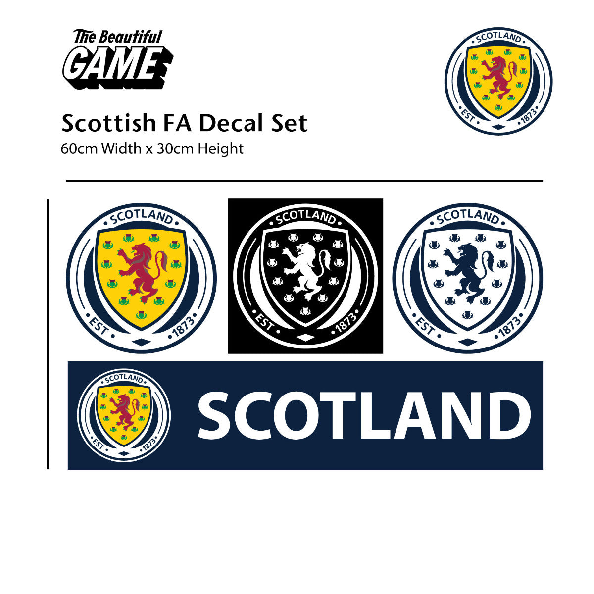 Scotland National Team - Crest & Personalised Name Wall Sticker + Decal Set