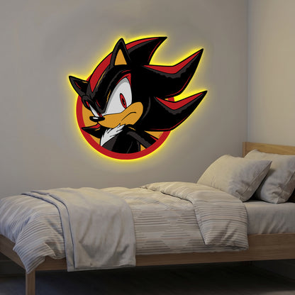 Sonic The Hedgehog Shadow Circle LED Backlit Wallpop