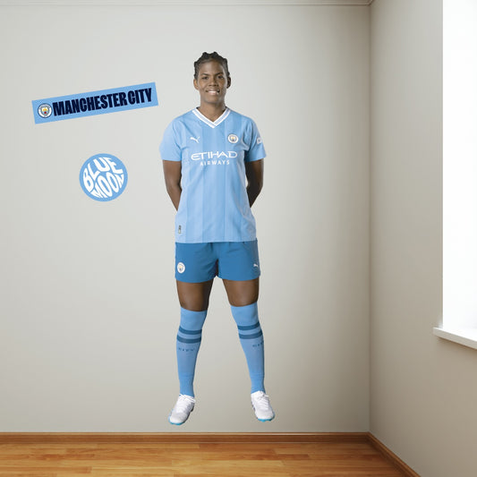 Manchester City Football Club - Bunny Shaw 23-24 Player Wall Sticker + Bonus Decal Set