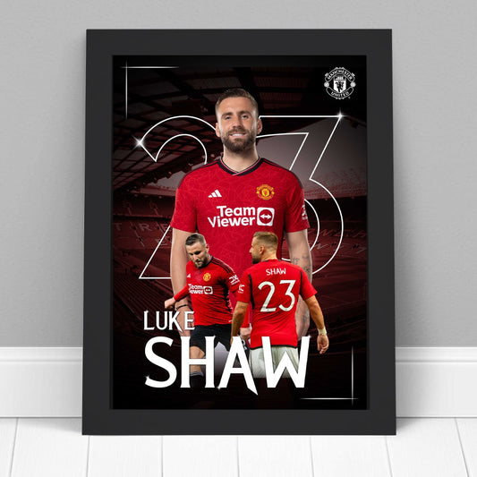 Manchester United FC Print - Luke Shaw 23/24 Player Poster