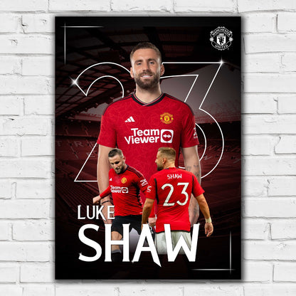 Manchester United FC Print - Luke Shaw 23/24 Player Poster