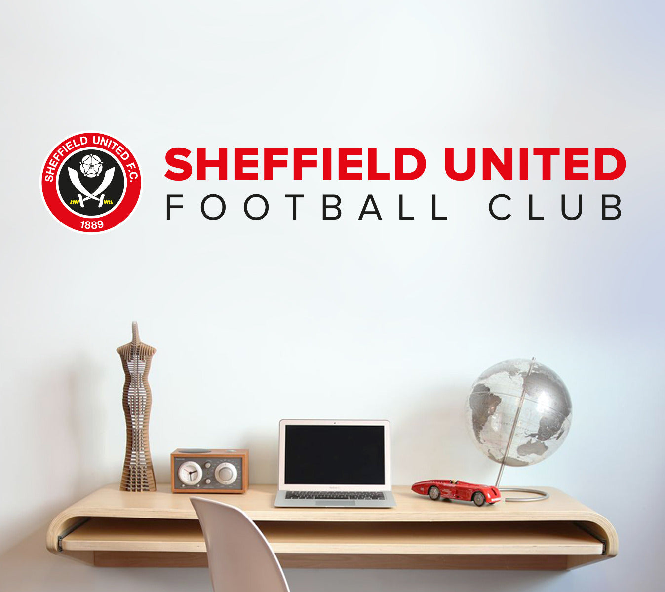 Sheffield United Crest and Club Name Wall Sticker