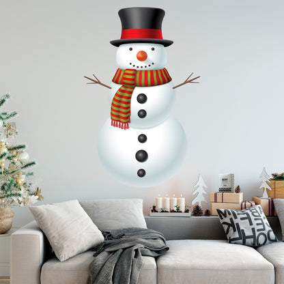 Smiley Snowman Wall Decal
