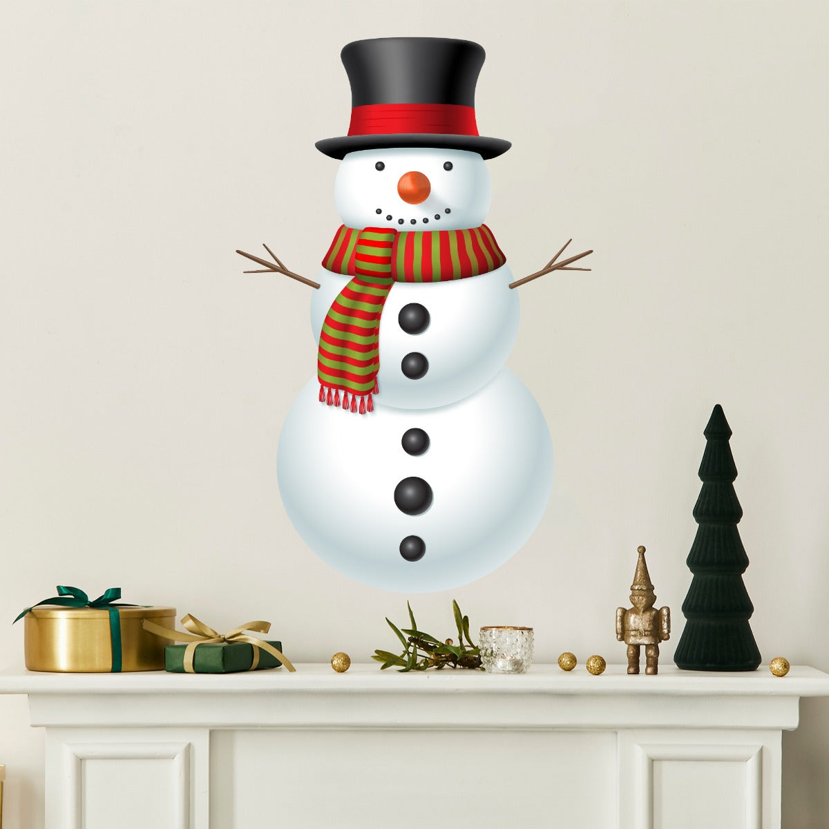 Smiley Snowman Wall Decal