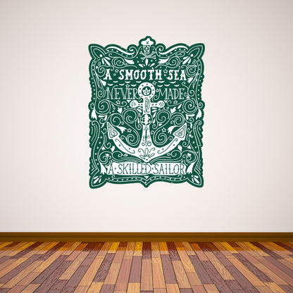 Pirate Wall Sticker Smooth Sea Anchor Quote