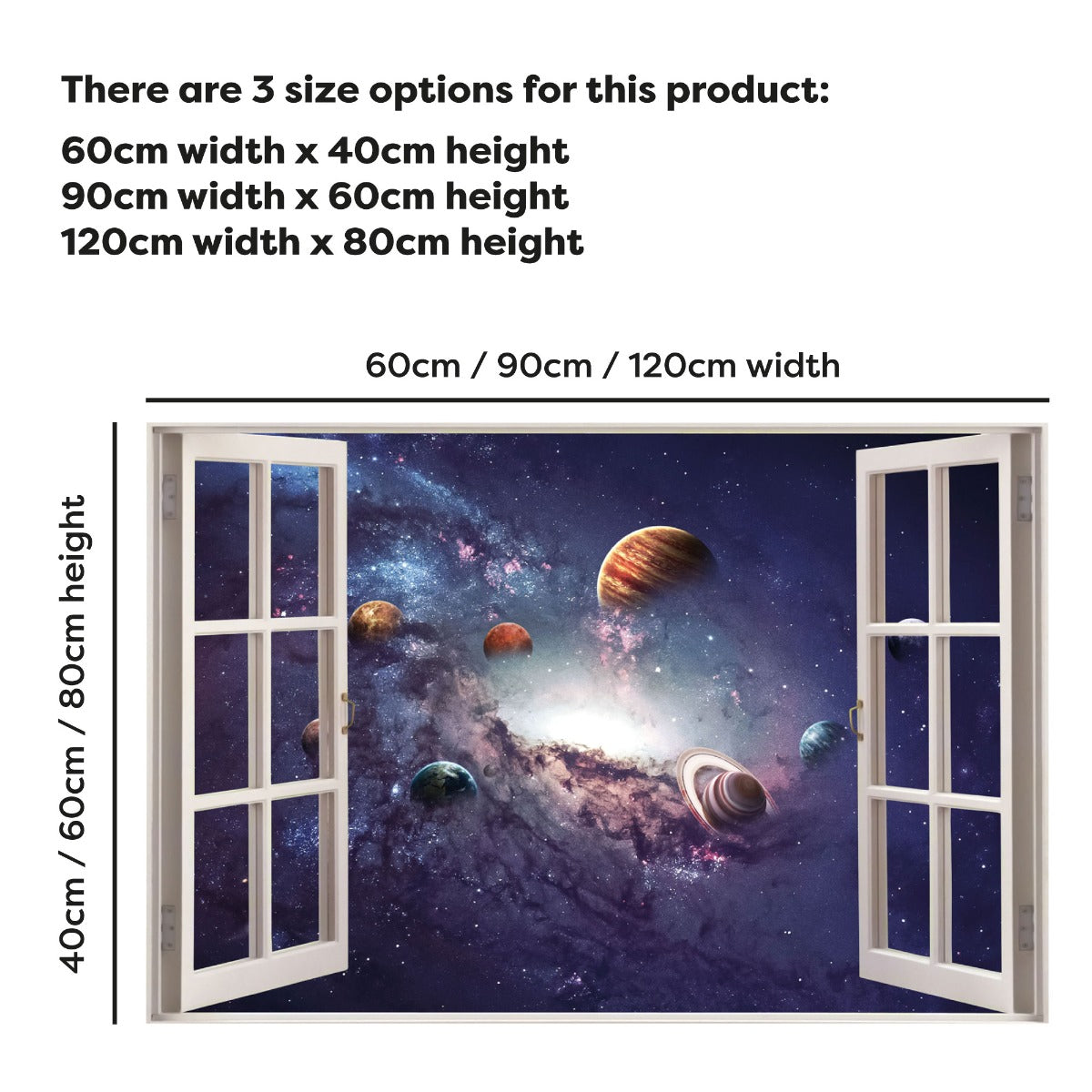 Space Wall Sticker - Solar System Galaxy Window