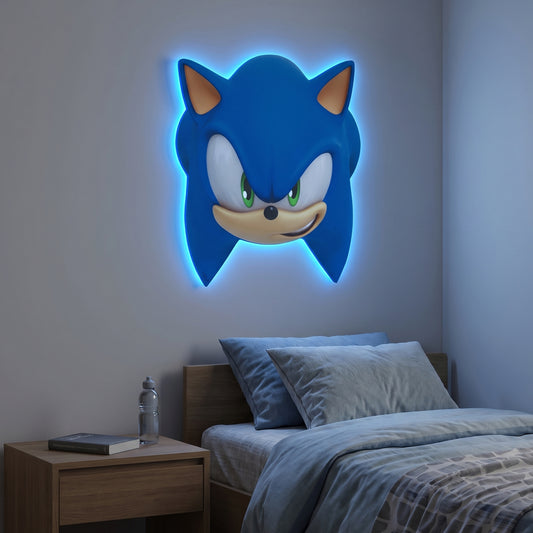 Sonic The Hedgehog Head LED Backlit Wallpop