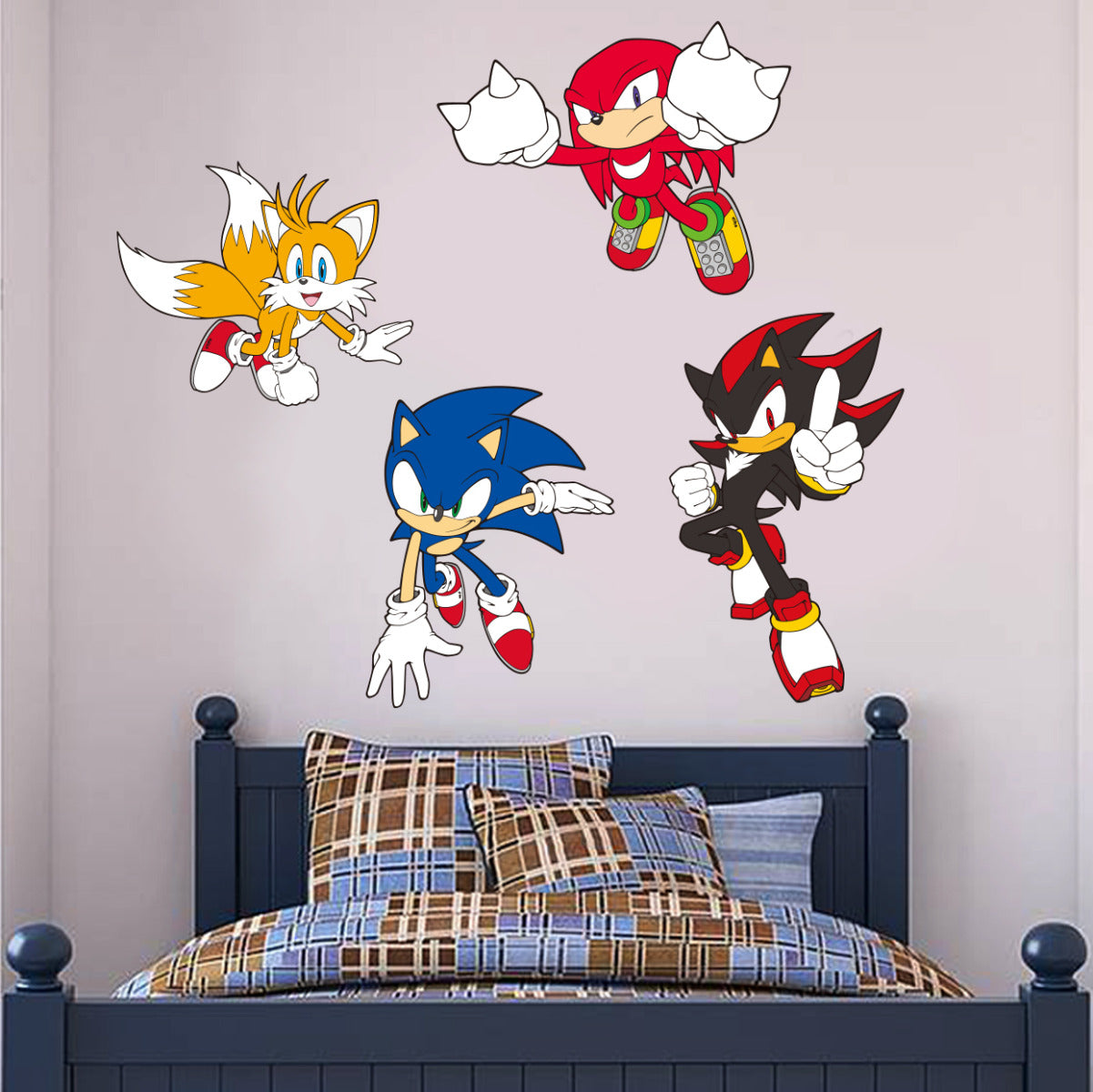 Sonic The Hedgehog - Sonic, Tails, Knuckles and Shadow Wall Stickers