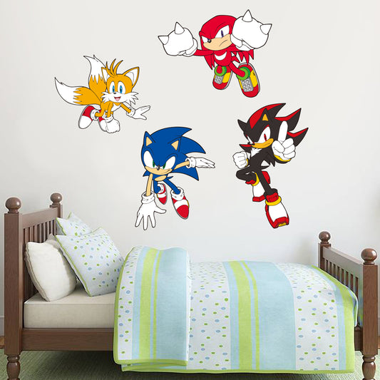 Sonic The Hedgehog Sonic Tails Knuckles and Shadow Wall Stickers SONIC01