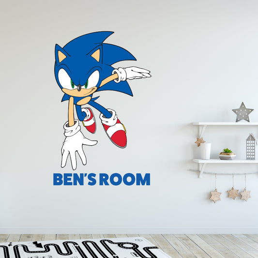 Sonic The Hedgehog Sonic Personalised Name Wall Sticker