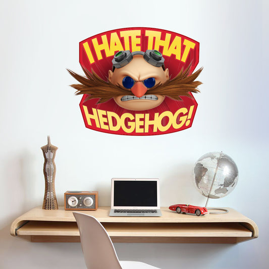 Sonic The Hedgehog I HATE THAT HEDGEHOG Doctor Eggman Wall Sticker