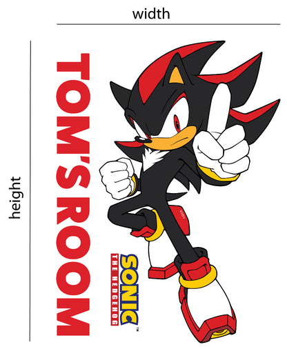 Sonic The Hedgehog - Shadow Personalised Name Wall Sticker