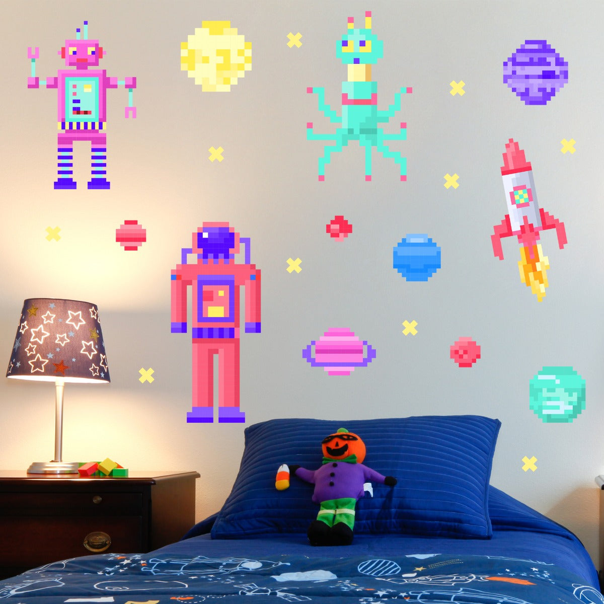 Space Wall Sticker - Pixel Space Icons