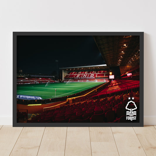 Nottingham Forest FC Print - Night Time Stadium