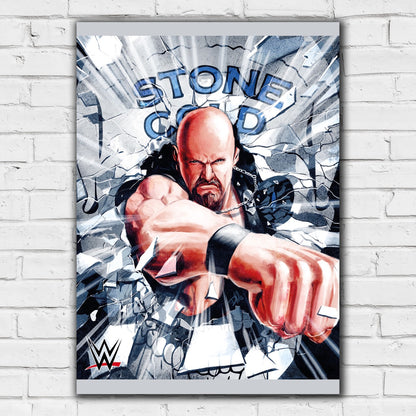 WWE Print - Stone Cold Steve Austin Punch Poster