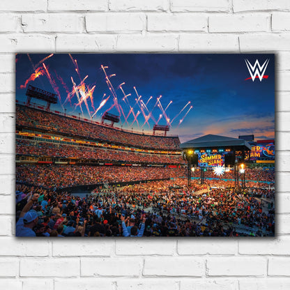 WWE Print - SummerSlam Fireworks Poster