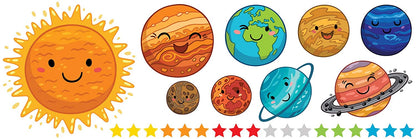 Sun and Planets Set of Wall Stickers