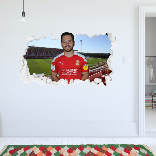 Swindon Town Football Club Jack Payne Broken Wall Sticker + Decal Set