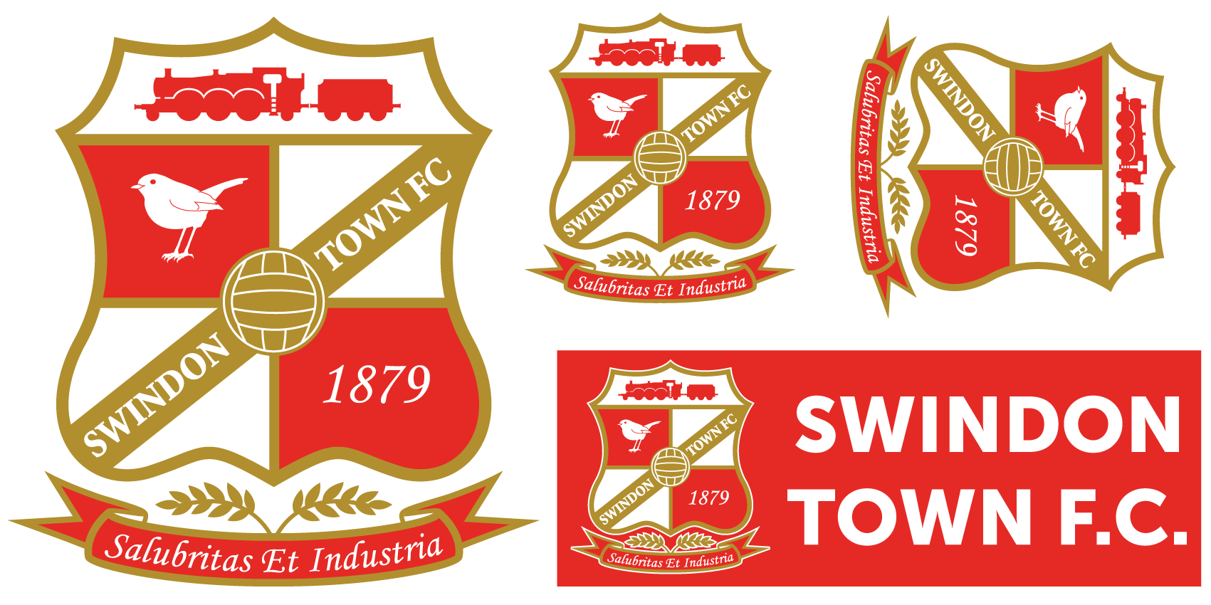 Swindon Town Football Club Crest And Song Wall Sticker Decal Set swindon-town-football-club-crest-and-song-wall-sticker-decal-set