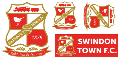 Swindon Town Football Club Crest and Personalised Name Wall Sticker + Decal Set