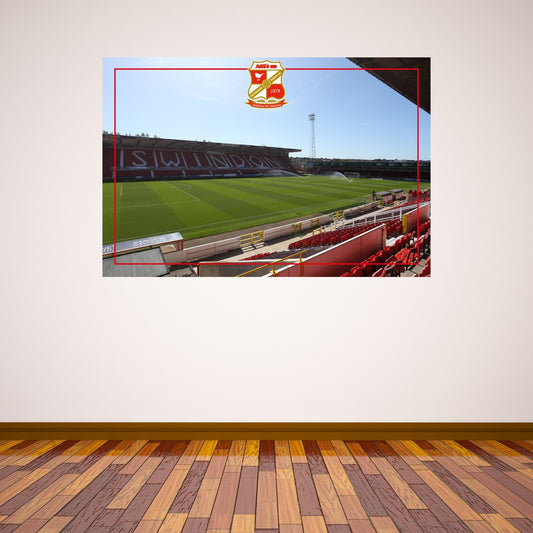 Swindon Town Football Club Stadium Day Time Wall Sticker + Decal Set