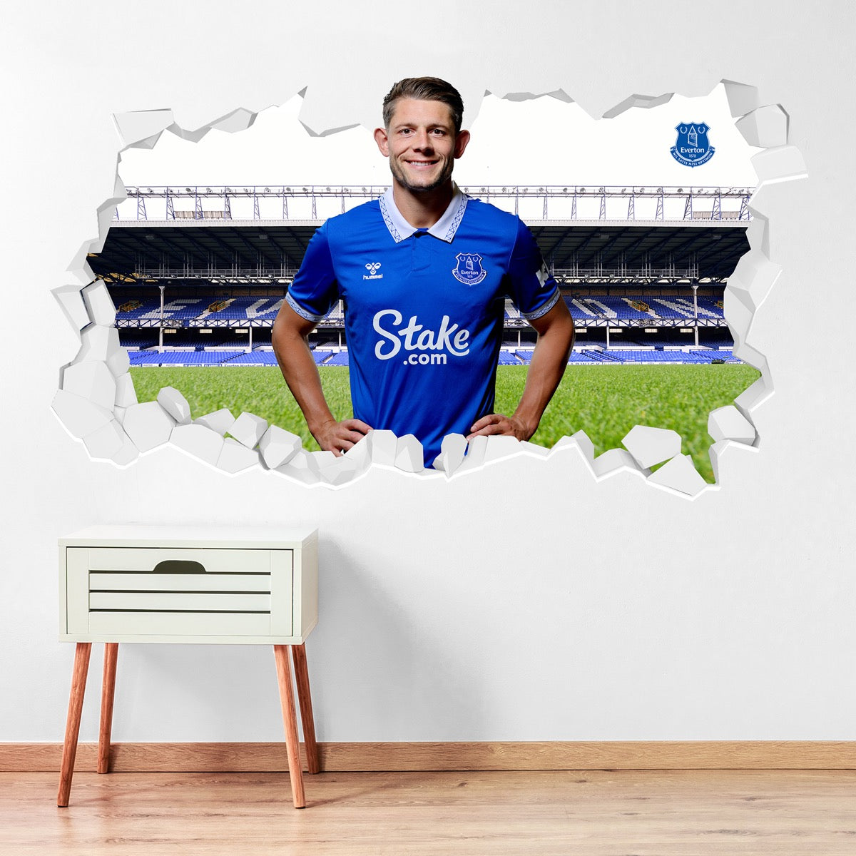 Everton Football Club - Tarkowski 23/24 Broken Wall Sticker