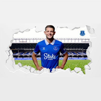 Everton Football Club - Tarkowski 23/24 Broken Wall Sticker + Toffees Decal Set