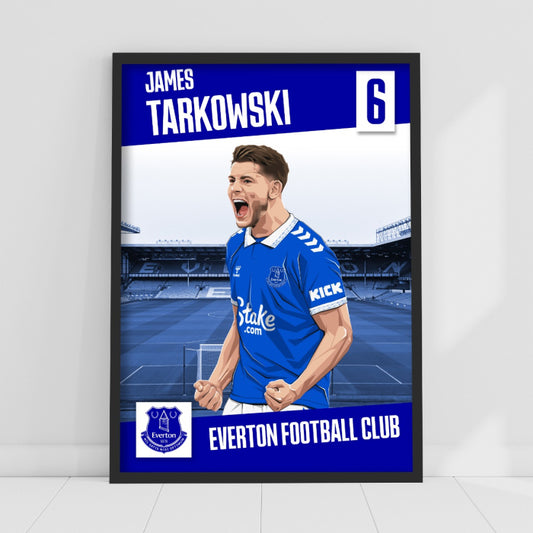 Everton FC Poster - Tarkowski Print Design Wall Art